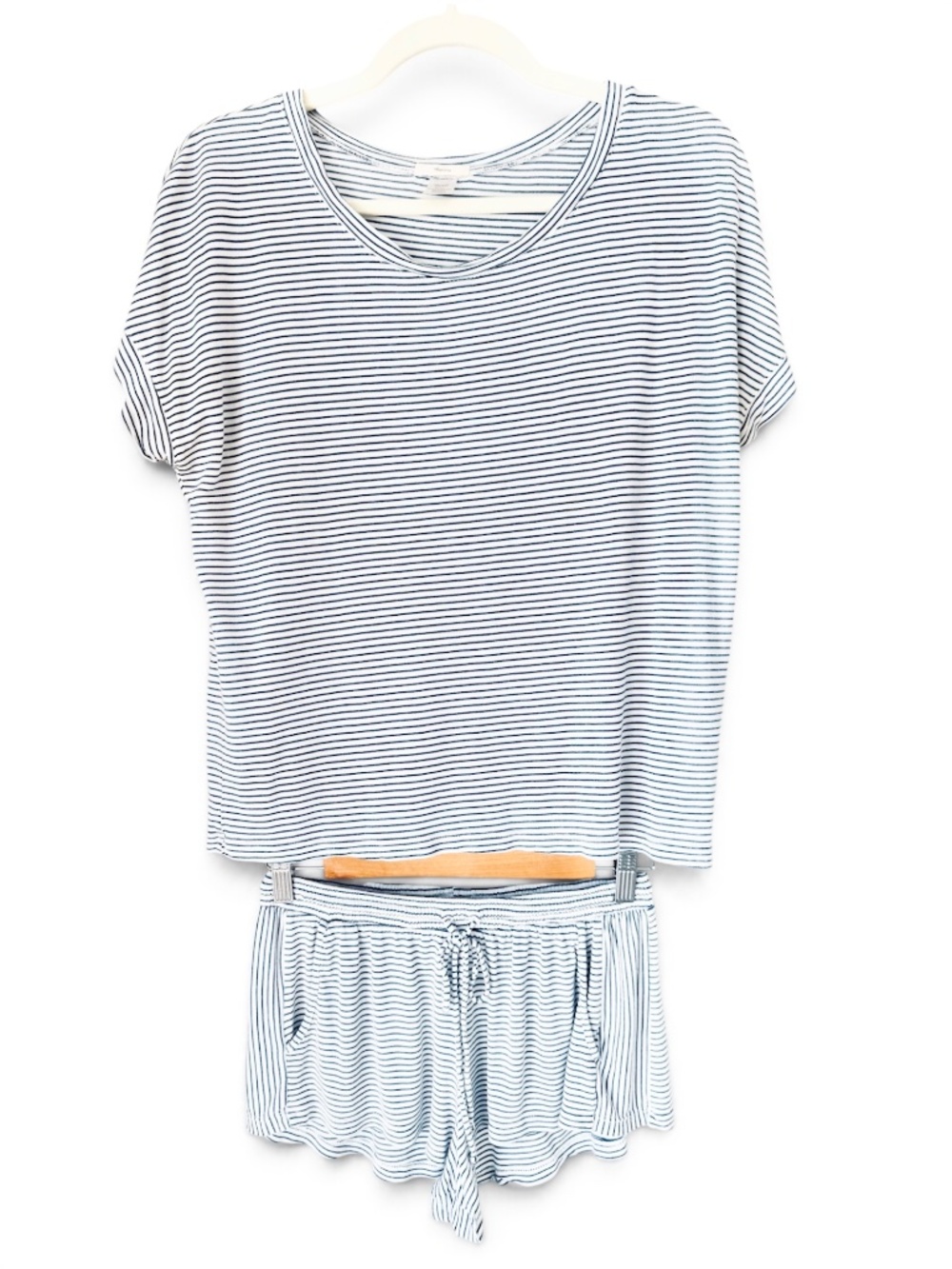 Eberjey Short Sleeve Lounge Tee & Matching Drawstring Shorts